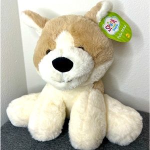 Spark Create Imagine Brown & White Puppy Dog Plush New With Tags So Fluffy!!